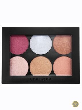 Sephora Shimmer Eyeshadow Palette - Rose, Champagne & Peach Shades